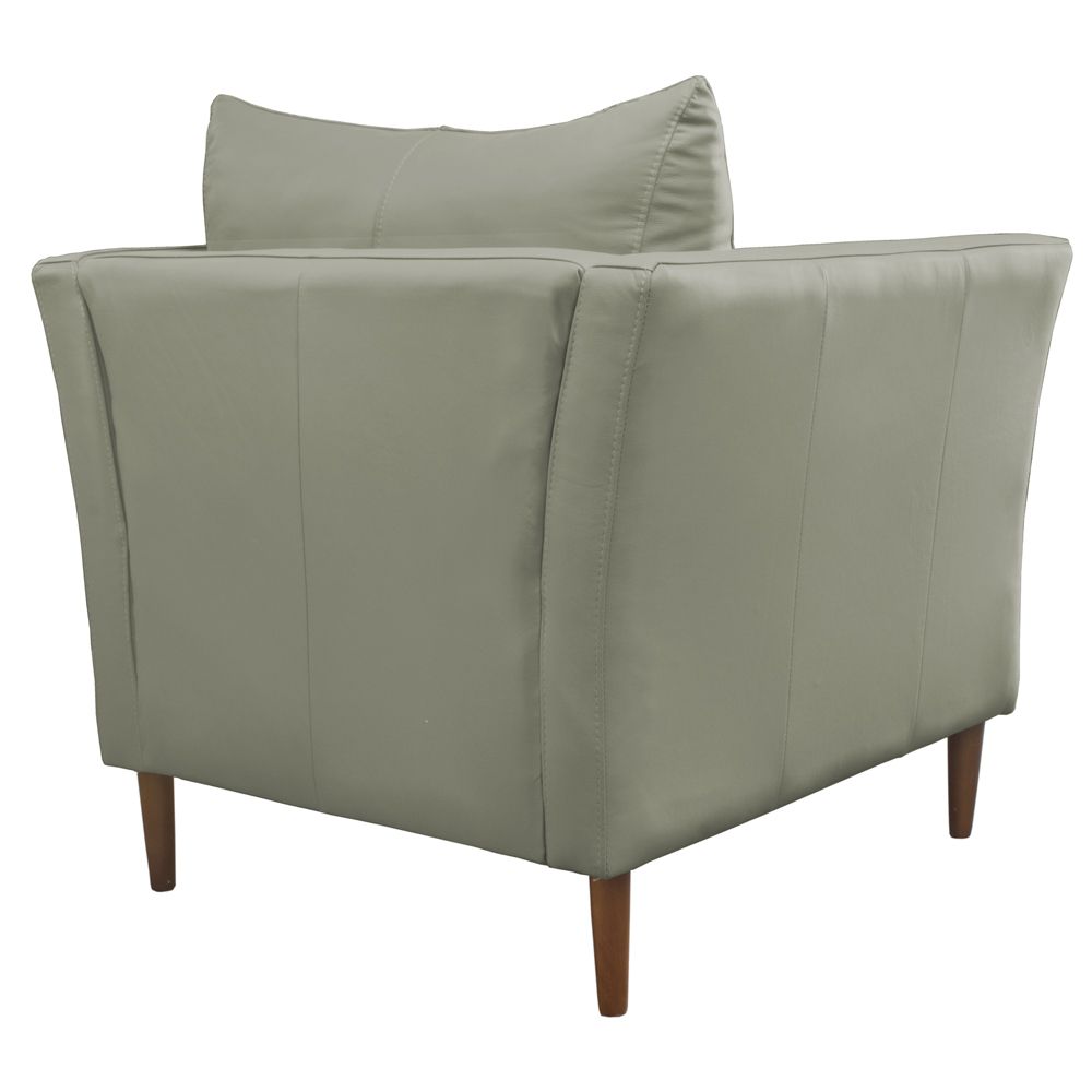 Kit 4 Poltronas Decorativa Sala de Estar Pés Palito Lubbock Couro Fendi G58 - Gran Belo