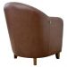 Kit 4 Poltronas Decorativas Sala de Estar Pés Madeira Kairós Couro Caramelo G03 - Gran Belo