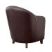 Kit 4 Poltronas Decorativas Sala de Estar Pés Madeira Kairós Couro Chocolate G03 - Gran Belo