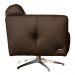 Kit 4 Poltronas Giratória para Sala de Estar Astana Couro Capucino G40 - Gran Belo