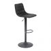 Kit 5 Banquetas Decorativas Travis PU com Regulagem de Altura Base Disco c/Apoio Para os Pés Preto G56 - Gran Belo