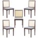 Kit 5 Cadeira Decorativa Sala de Jantar Steve Amêndoa - Gran Belo