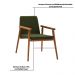 Kit 5 Cadeiras Decorativa Sala de Jantar Sidnei Veludo Verde G17 - Gran Belo