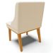 Kit 5 Cadeiras Decorativas Sala de Jantar Base Fixa de Madeira Firenze Linho Bege/Castanho G19 - Gran Belo