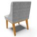 Kit 5 Cadeiras Decorativas Sala de Jantar Base Fixa de Madeira Firenze Suede Cinza/Castanho G19 - Gran Belo