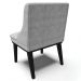 Kit 5 Cadeiras Decorativas Sala de Jantar Base Fixa de Madeira Firenze Suede Cinza/Preto G19 - Gran Belo