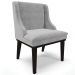 Kit 5 Cadeiras Decorativas Sala de Jantar Base Fixa de Madeira Firenze Suede Cinza/Preto G19 - Gran Belo