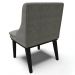 Kit 5 Cadeiras Decorativas Sala de Jantar Base Fixa de Madeira Firenze Suede Grafite/Preto G19 - Gran Belo