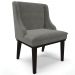 Kit 5 Cadeiras Decorativas Sala de Jantar Base Fixa de Madeira Firenze Suede Grafite/Preto G19 - Gran Belo