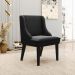 Kit 5 Cadeiras Decorativas Sala de Jantar Base Fixa de Madeira Firenze Suede Preto G19 - Gran Belo