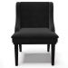 Kit 5 Cadeiras Decorativas Sala de Jantar Base Fixa de Madeira Firenze Suede Preto G19 - Gran Belo