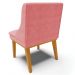 Kit 5 Cadeiras Decorativas Sala de Jantar Base Fixa de Madeira Firenze Suede Rose/Castanho G19 - Gran Belo
