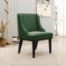 Kit 5 Cadeiras Decorativas Sala de Jantar Base Fixa de Madeira Firenze Suede Verde Esmeralda/Preto G19 - Gran Belo