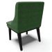 Kit 5 Cadeiras Decorativas Sala de Jantar Base Fixa de Madeira Firenze Suede Verde Esmeralda/Preto G19 - Gran Belo
