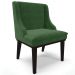 Kit 5 Cadeiras Decorativas Sala de Jantar Base Fixa de Madeira Firenze Suede Verde Esmeralda/Preto G19 - Gran Belo