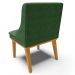 Kit 5 Cadeiras Decorativas Sala de Jantar Base Fixa de Madeira Firenze Suede Verde/Castanho G19 - Gran Belo