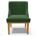 Kit 5 Cadeiras Decorativas Sala de Jantar Base Fixa de Madeira Firenze Suede Verde/Castanho G19 - Gran Belo