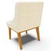 Kit 5 Cadeiras Decorativas Sala de Jantar Base Fixa de Madeira Firenze Veludo Bege/Castanho G19 - Gran Belo