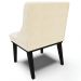 Kit 5 Cadeiras Decorativas Sala de Jantar Base Fixa de Madeira Firenze Veludo Bege/Preto G19 - Gran Belo