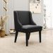 Kit 5 Cadeiras Decorativas Sala de Jantar Base Fixa de Madeira Firenze Veludo Preto G19 - Gran Belo