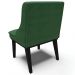 Kit 5 Cadeiras Decorativas Sala de Jantar Base Fixa de Madeira Firenze Veludo Verde/Preto G19 - Gran Belo