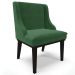 Kit 5 Cadeiras Decorativas Sala de Jantar Base Fixa de Madeira Firenze Veludo Verde/Preto G19 - Gran Belo