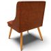 Kit 5 Cadeiras Decorativas Sala de Jantar Pés Palito de Madeira Firenze PU Nozes/Natural G19 - Gran Belo