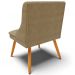 Kit 5 Cadeiras Decorativas Sala de Jantar Pés Palito de Madeira Firenze Suede Nude/Natural G19 - Gran Belo