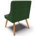 Kit 5 Cadeiras Decorativas Sala de Jantar Pés Palito de Madeira Firenze Suede Verde Esmeralda/Natural G19 - Gran Belo