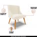 Kit 5 Cadeiras Decorativas Sala de Jantar Pés Palito de Madeira Firenze Veludo Bege/Natural G19 - Gran Belo