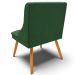 Kit 5 Cadeiras Decorativas Sala de Jantar Pés Palito de Madeira Firenze Veludo Verde/Natural G19 - Gran Belo