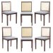 Kit 6 Cadeira Decorativa Sala de Jantar Steve Amêndoa G55 - Gran Belo