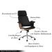 Kit 6 Cadeira de Escritório Home Office Decorativas Casemiro PU c/Regulagem de Altura Base Giratória Preto G56 - Gran Belo