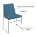 Kit 6 Cadeiras Decorativa Sala de Jantar Anne Linho Azul G17 - Gran Belo