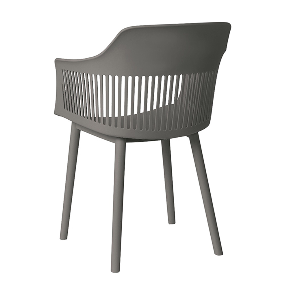 Kit 6 Cadeiras Decorativas Prescott Sala de Jantar PP/PU Cinza G56 - Gran Belo