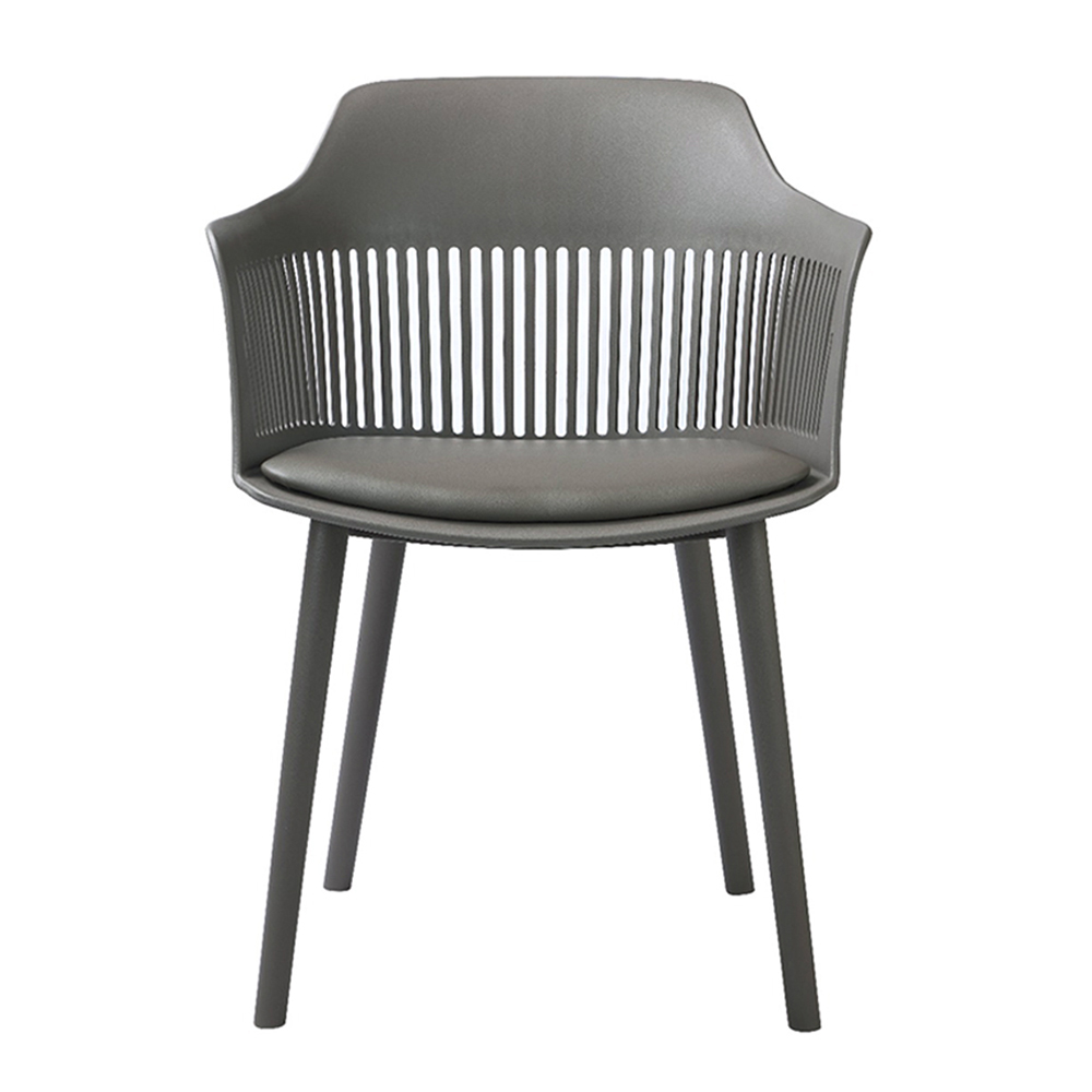 Kit 6 Cadeiras Decorativas Prescott Sala de Jantar PP/PU Cinza G56 - Gran Belo