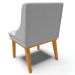Kit 6 Cadeiras Decorativas Sala de Jantar Base Fixa de Madeira Firenze Linho Cinza/Castanho G19 - Gran Belo