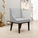Kit 6 Cadeiras Decorativas Sala de Jantar Base Fixa de Madeira Firenze Linho Cinza/Preto G19 - Gran Belo