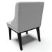 Kit 6 Cadeiras Decorativas Sala de Jantar Base Fixa de Madeira Firenze Linho Cinza/Preto G19 - Gran Belo