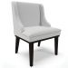 Kit 6 Cadeiras Decorativas Sala de Jantar Base Fixa de Madeira Firenze Linho Cinza/Preto G19 - Gran Belo