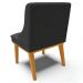 Kit 6 Cadeiras Decorativas Sala de Jantar Base Fixa de Madeira Firenze PU Preto Fosco/Castanho G19 - Gran Belo