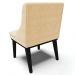 Kit 6 Cadeiras Decorativas Sala de Jantar Base Fixa de Madeira Firenze Suede Bege/Preto G19 - Gran Belo