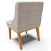Kit 6 Cadeiras Decorativas Sala de Jantar Base Fixa de Madeira Firenze Veludo Cinza/Castanho G19 - Gran Belo
