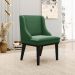 Kit 6 Cadeiras Decorativas Sala de Jantar Base Fixa de Madeira Firenze Veludo Verde/Preto G19 - Gran Belo