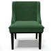 Kit 6 Cadeiras Decorativas Sala de Jantar Base Fixa de Madeira Firenze Veludo Verde/Preto G19 - Gran Belo
