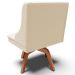 Kit 6 Cadeiras Decorativas Sala de Jantar Base Giratória de Madeira Firenze Linho Bege/Natural G19 - Gran Belo