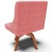 Kit 6 Cadeiras Decorativas Sala de Jantar Base Giratória de Madeira Firenze Suede Rosê/Natural G19 - Gran Belo