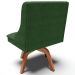 Kit 6 Cadeiras Decorativas Sala de Jantar Base Giratória de Madeira Firenze Suede Verde Esmeralda/Natural G19 - Gran Belo