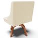 Kit 6 Cadeiras Decorativas Sala de Jantar Base Giratória de Madeira Firenze Veludo Bege/Natural G19 - Gran Belo