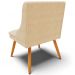 Kit 6 Cadeiras Decorativas Sala de Jantar Pés Palito de Madeira Firenze Suede Bege/Natural G19 - Gran Belo